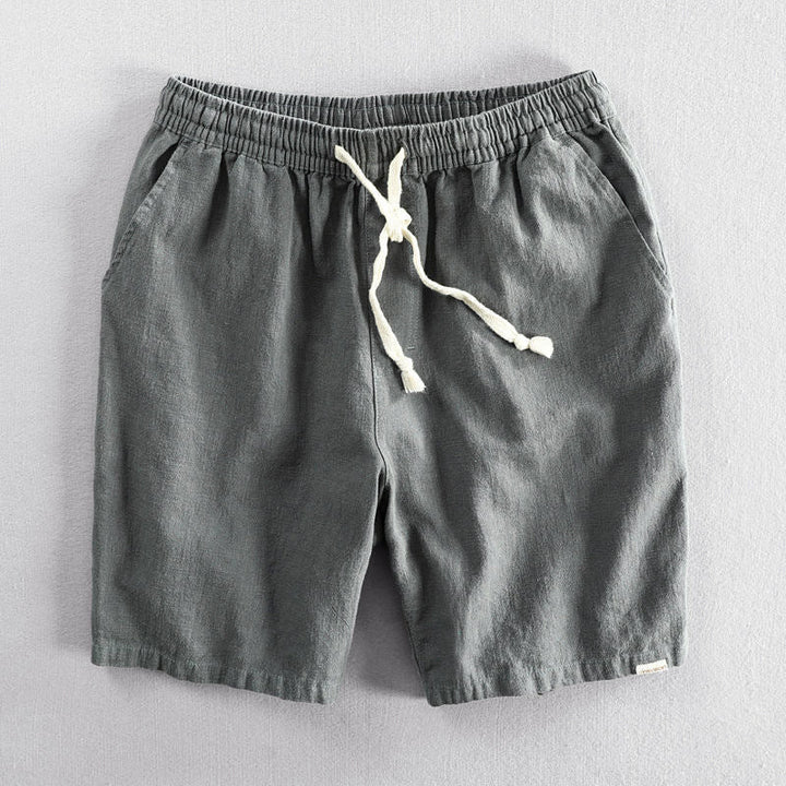 Men's Cotton Relaxed Fit Drawstring Casual Shorts Gray