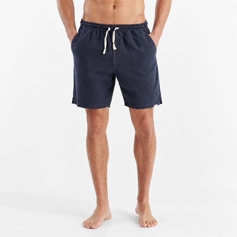 Men's Cotton Relaxed Fit Drawstring Casual Shorts