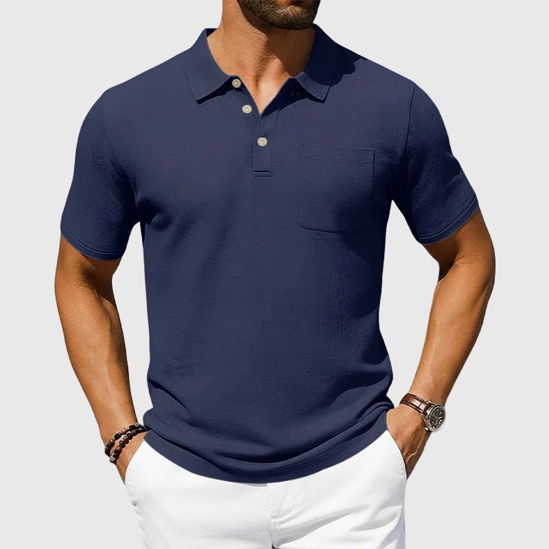 Men's Classic Pocket Polo Shirt Blue