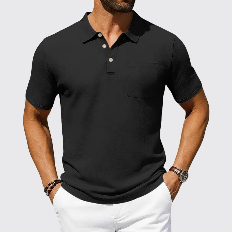 Men's Classic Pocket Polo Shirt Black