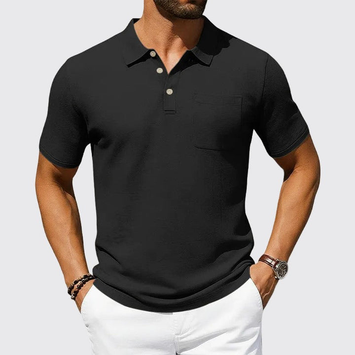 Men's Classic Pocket Polo Shirt Black