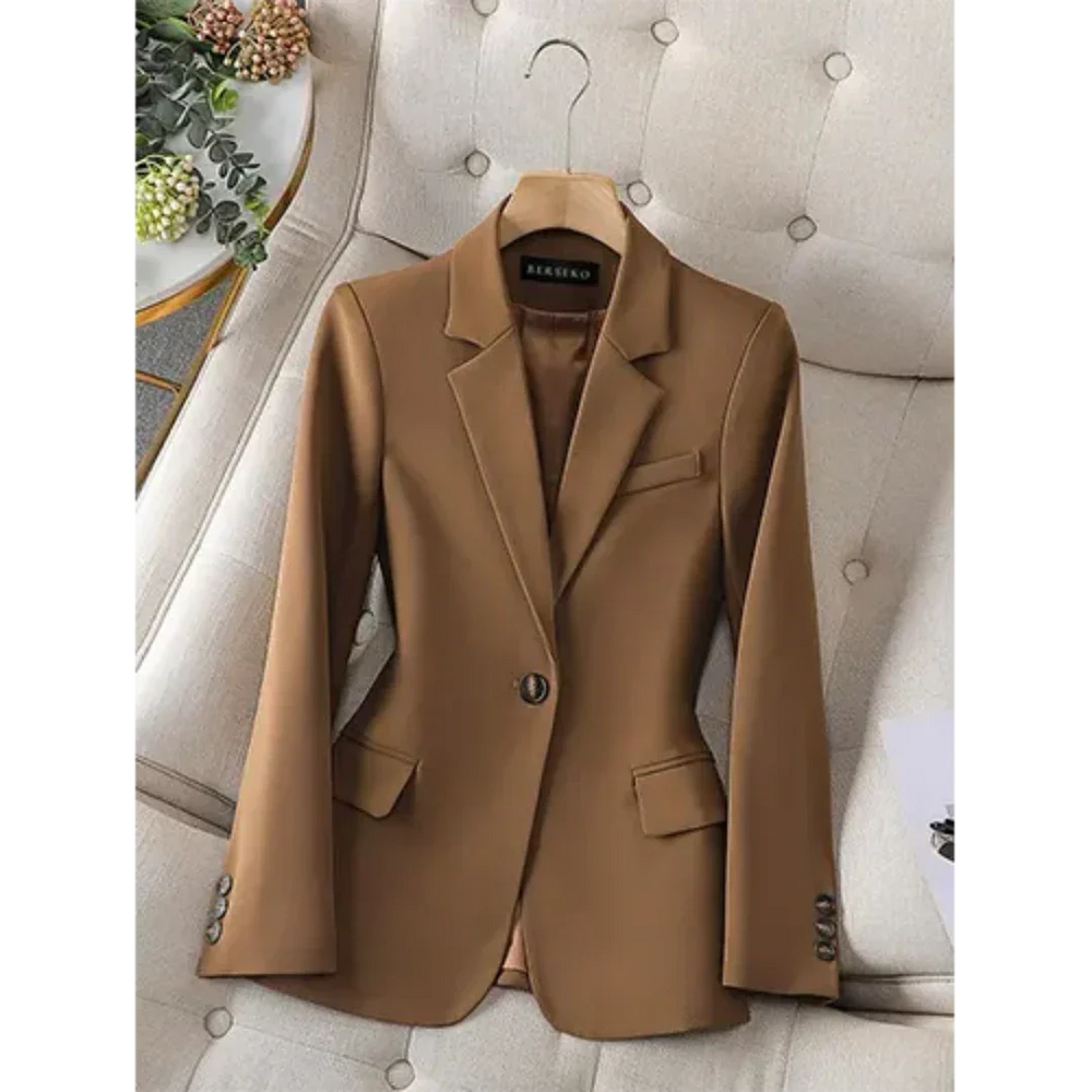 Women's Stylish Classic Blazer Brown