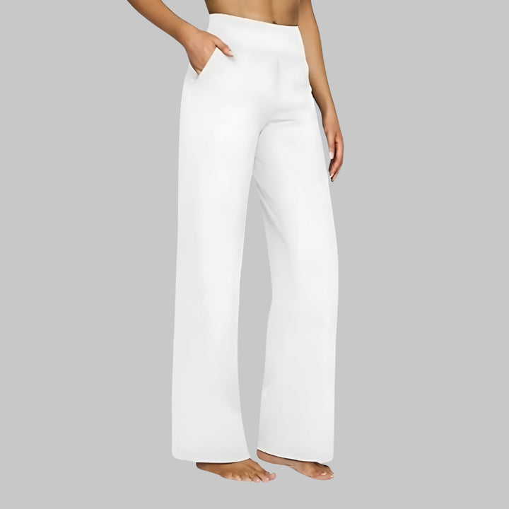 Kim | Women's Comfort Fit Stretch Pants - Soft and Breathable White