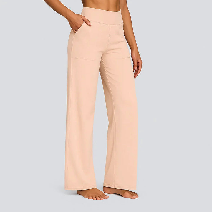 Kim | Women's Comfort Fit Stretch Pants - Soft and Breathable Beige