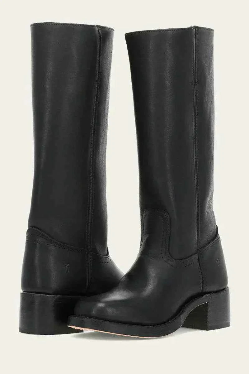 Van | Knee-High Boots with Slim Fit and Structured Sole Black