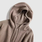 Women's Relaxed Fit Hooded Sweater | Ribbed Drawstring Hip-Length Design