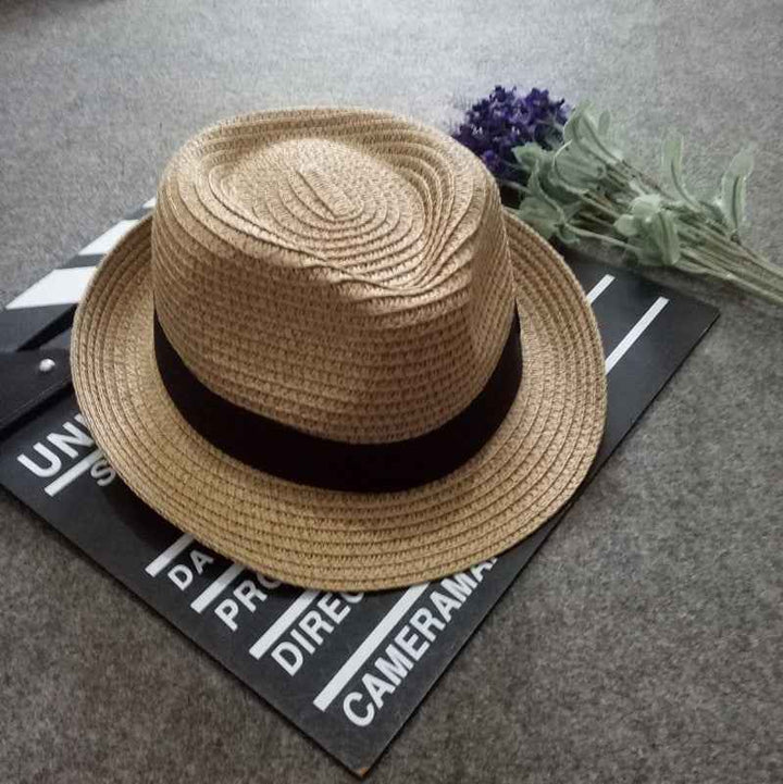 Korean Kids' Sun Hats - Stylish Straw Hats for Girls & Babies, Perfect for Outdoor Fun