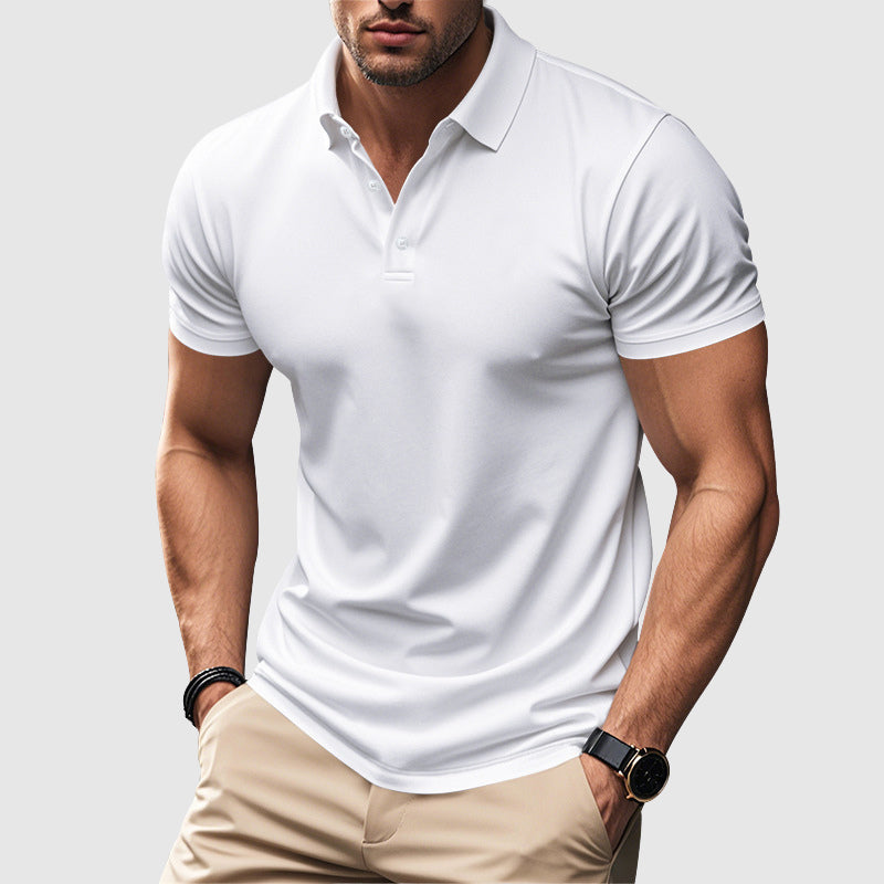 Men's Short Sleeve Fitted Polo Shirt White