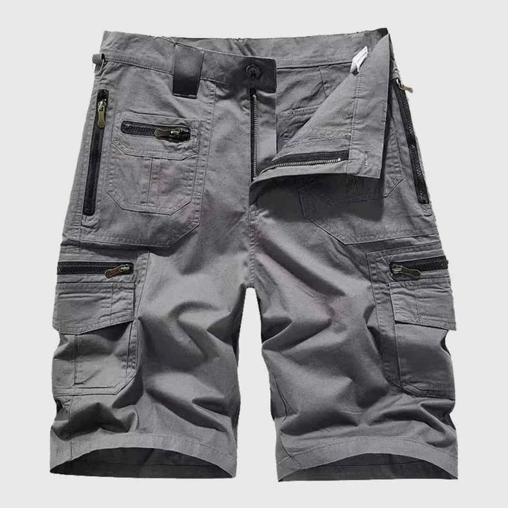 Men's Zipper Cargo Shorts Gray