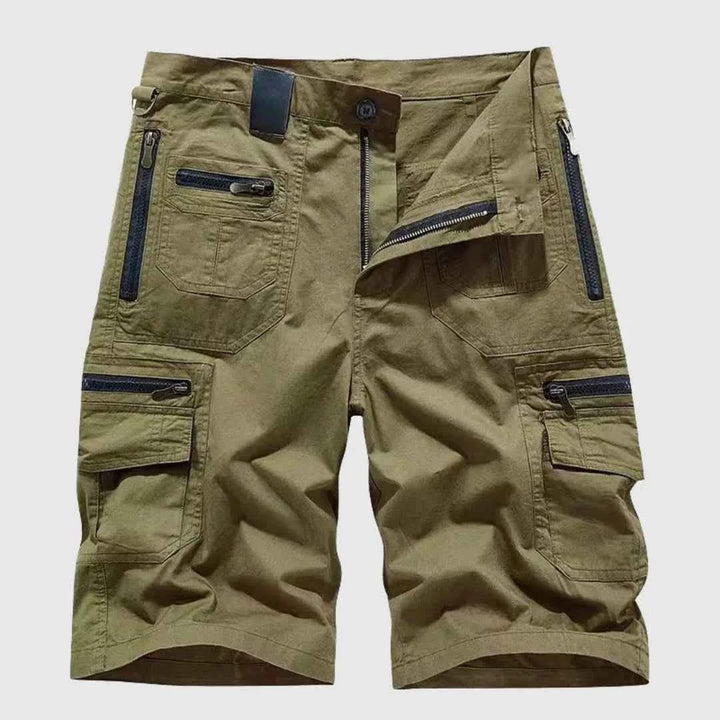 Men's Zipper Cargo Shorts Green