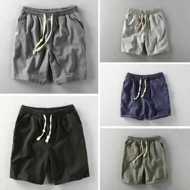 Men's Linen Drawstring Waist Shorts All 5 Colors (Buy 4 Get 1 Free)