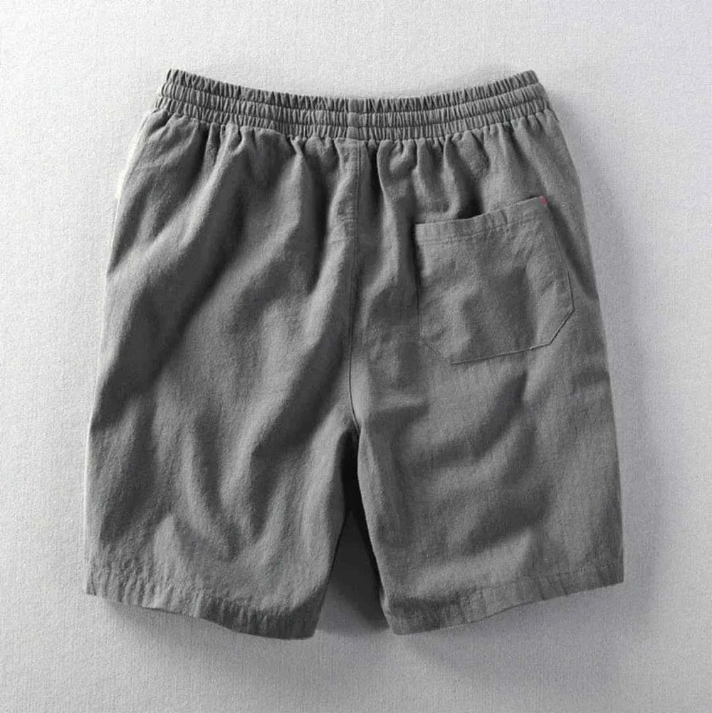 Men's Linen Drawstring Waist Shorts