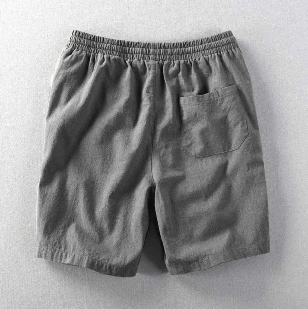 Men's Linen Drawstring Waist Shorts