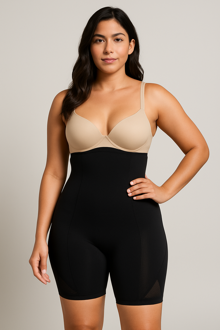 Chiera | Women's Shapewear Shorts - Breathable, Body Shaping Design Black