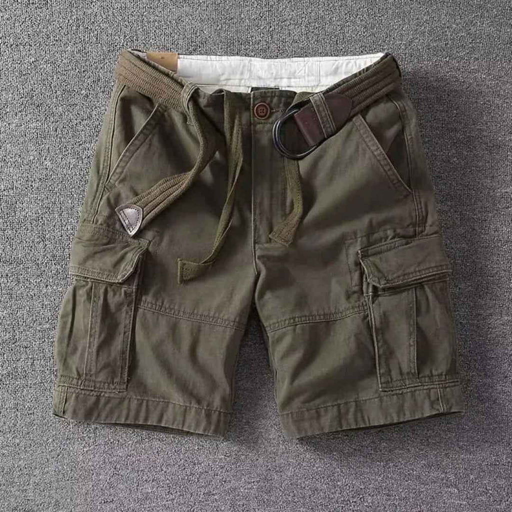 Men's Belted Cargo Shorts Green