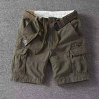 Men's Belted Cargo Shorts Green
