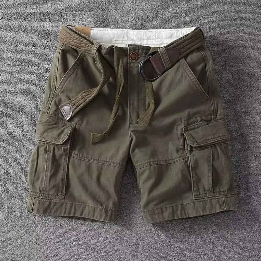 Men's Belted Cargo Shorts Green