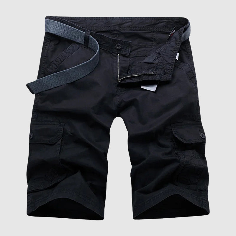 Men's Cargo Shorts with Side Pockets Black