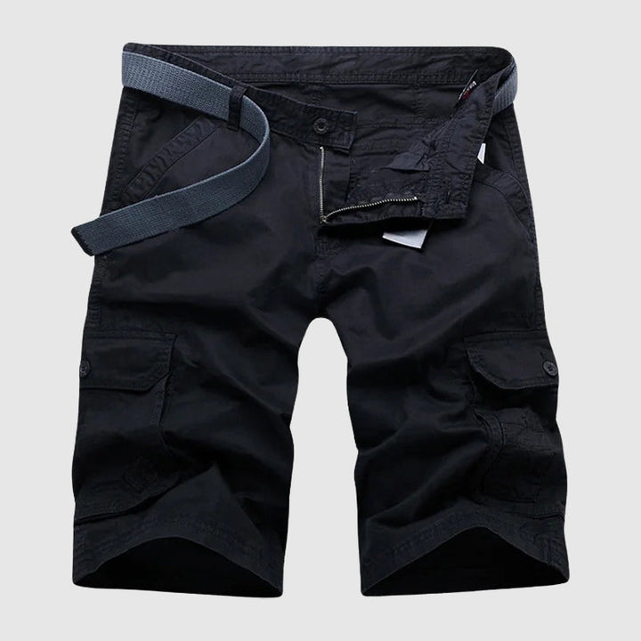 Men's Cargo Shorts with Side Pockets Black