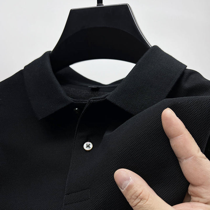 Men's Classic Knit Polo Shirt Black