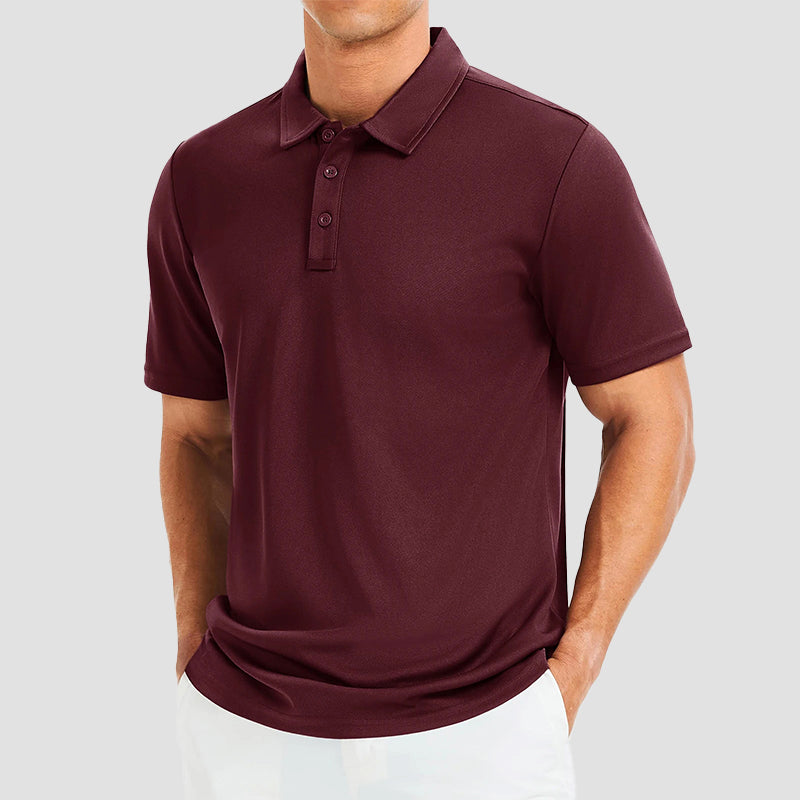 Men's Quick-Dry Golf Polo Shirt Red