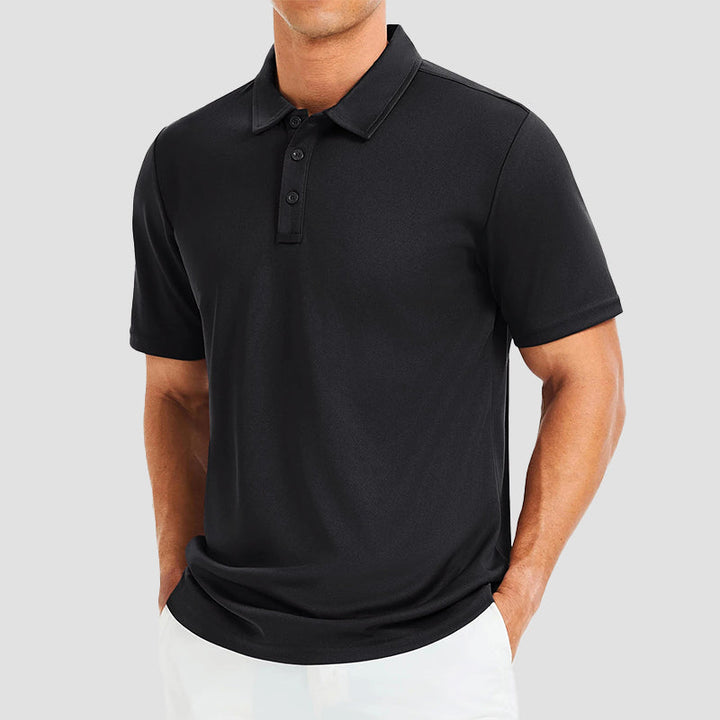 Men's Quick-Dry Golf Polo Shirt Black
