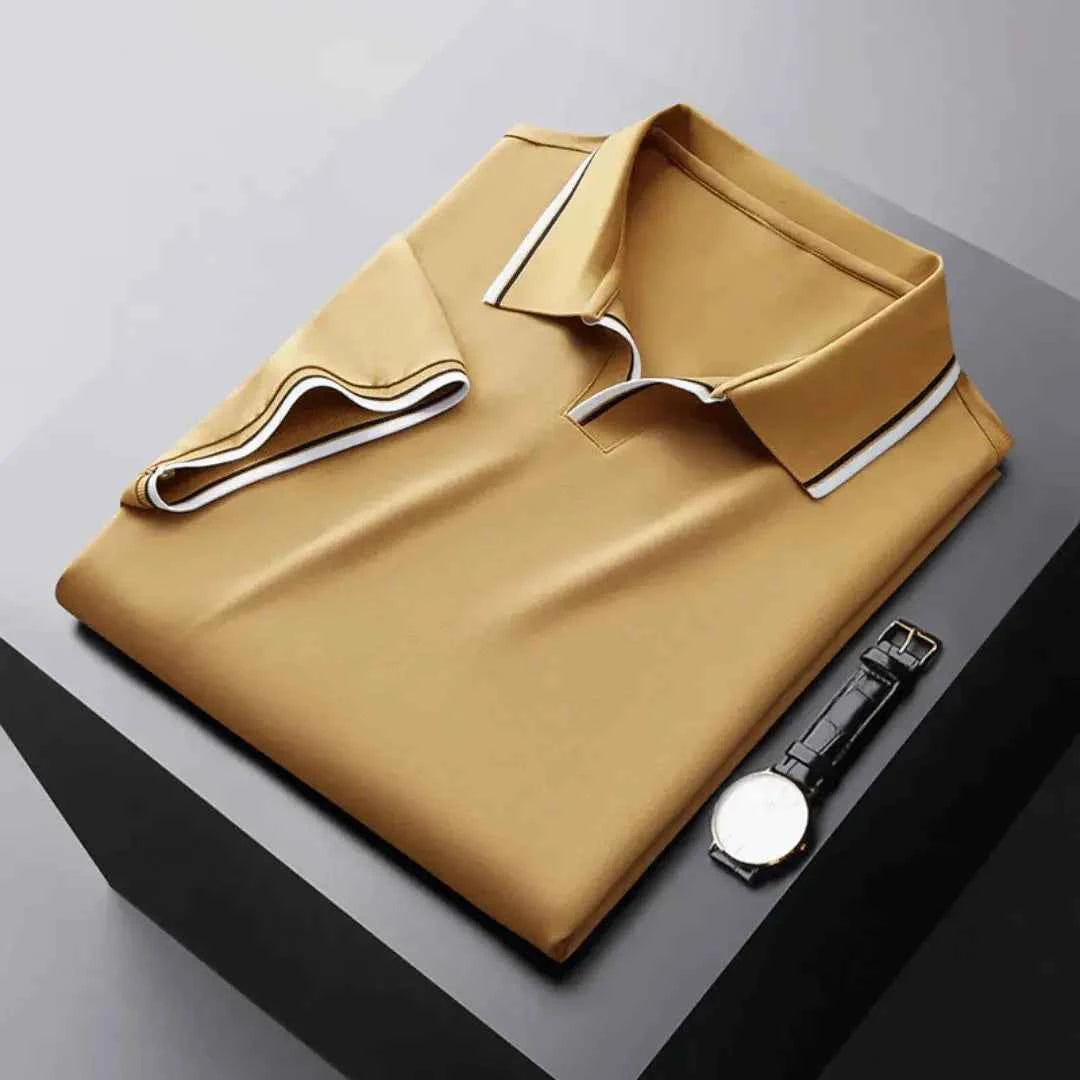 Men's Signature Polo Shirt Gold Yellow