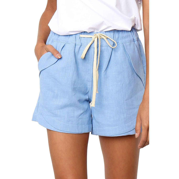 Women's High-Waisted Luna Shorts Light Blue