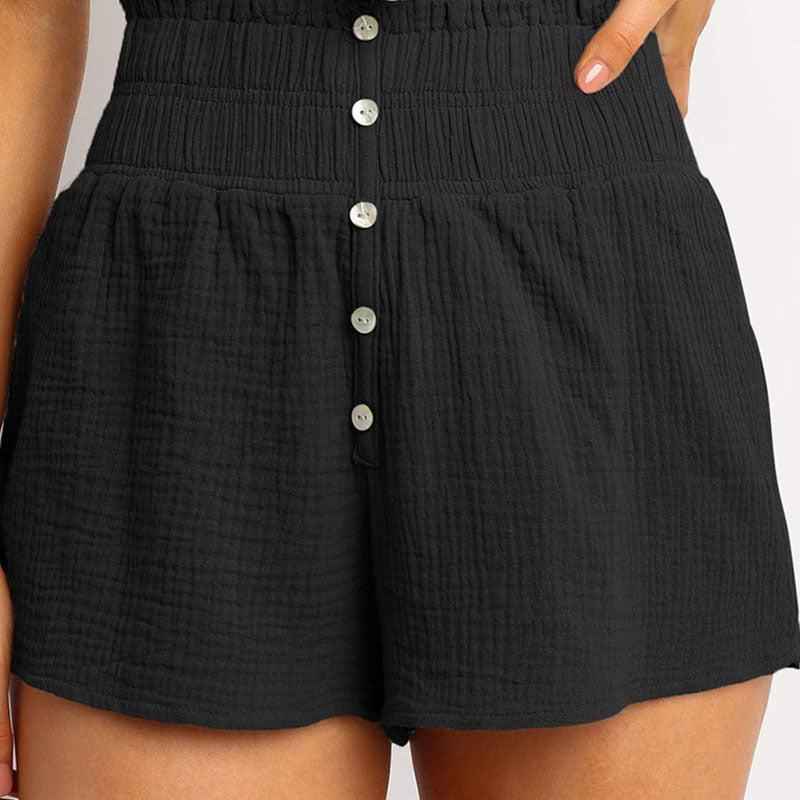 Women's High-Waisted Luna Shorts Black