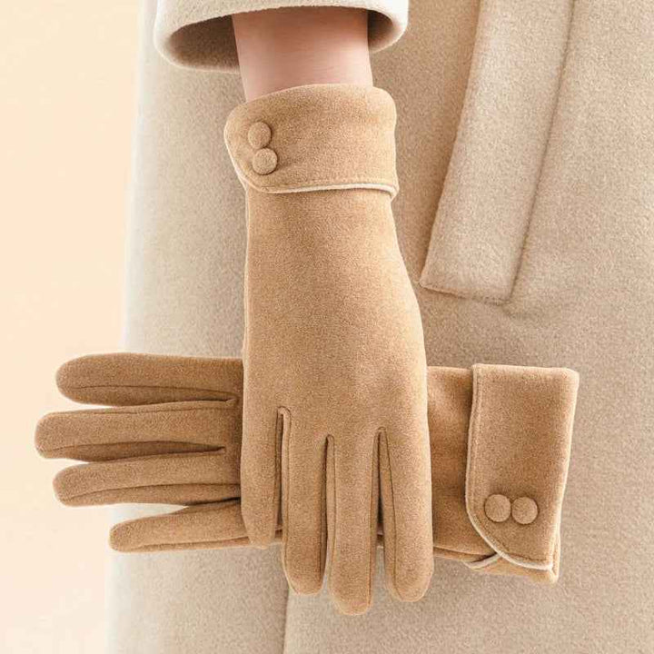 Luxurious Cashmere Gloves for Ultimate Warmth Khaki