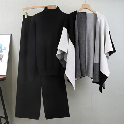Cashmere Set Apricot Black Khaki Camel Brown Black One Size