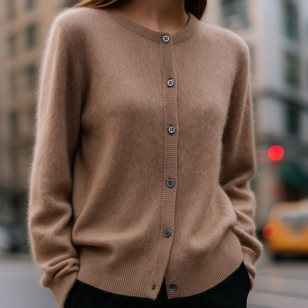 Luxuriously Soft Mink Cashmere Sweater Coffee