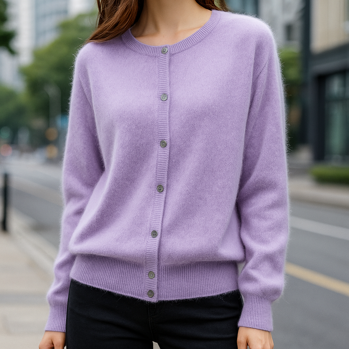 Luxuriously Soft Mink Cashmere Sweater Violet