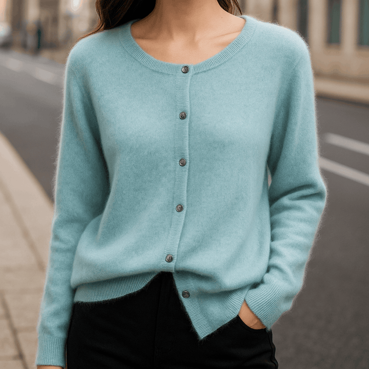 Luxuriously Soft Mink Cashmere Sweater Mint Green