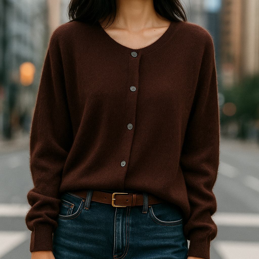 Luxuriously Soft Mink Cashmere Sweater Brown