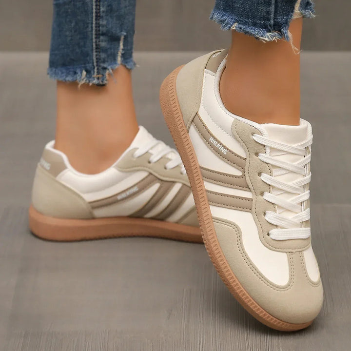 Luxury Soft Slip-On Flat Shoes – Womens Sneakers Beige