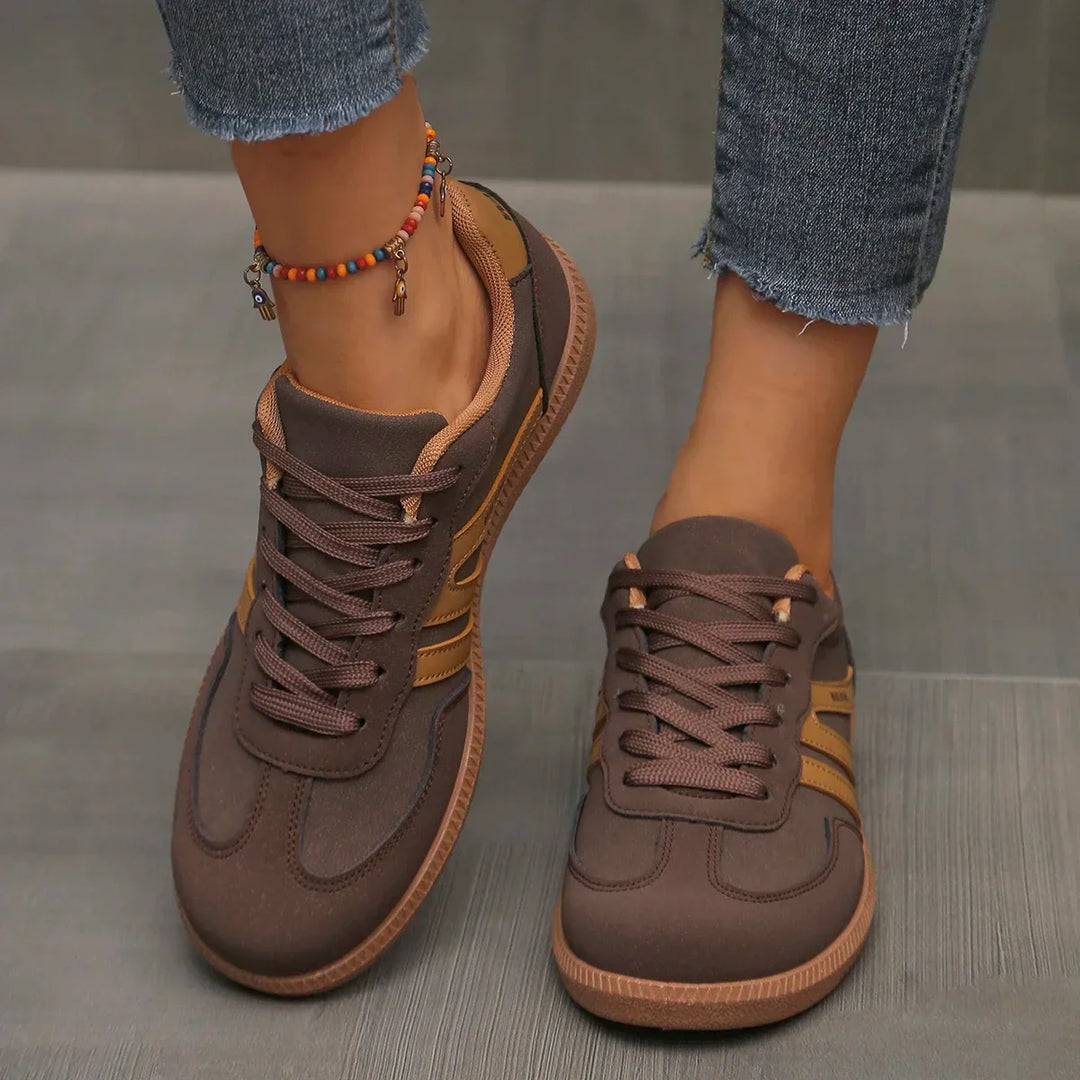 Luxury Soft Slip-On Flat Shoes – Womens Sneakers Coffee