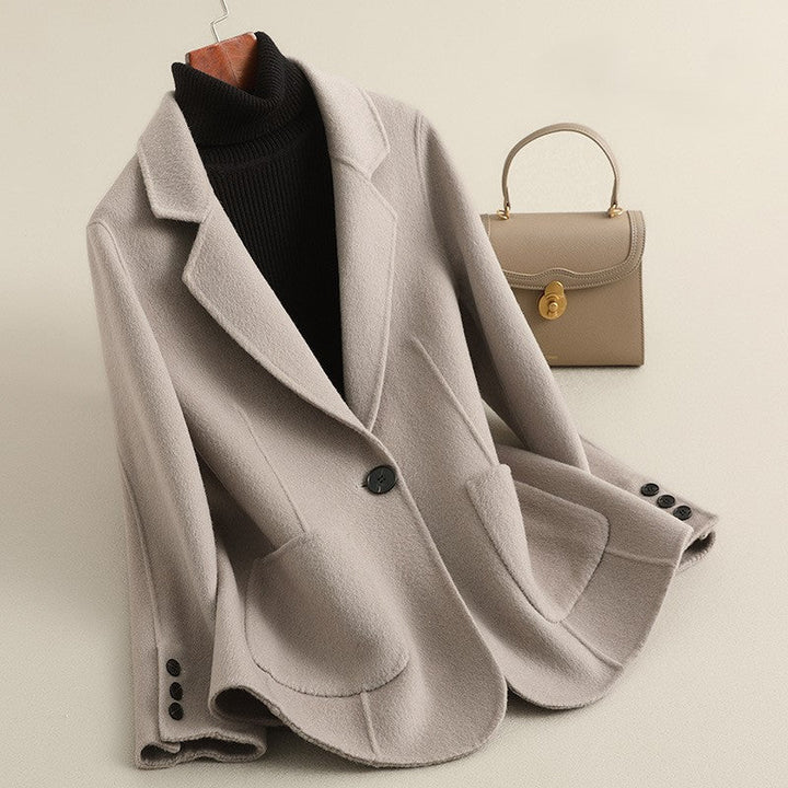 Women's Wool Blazer Jacket Gray