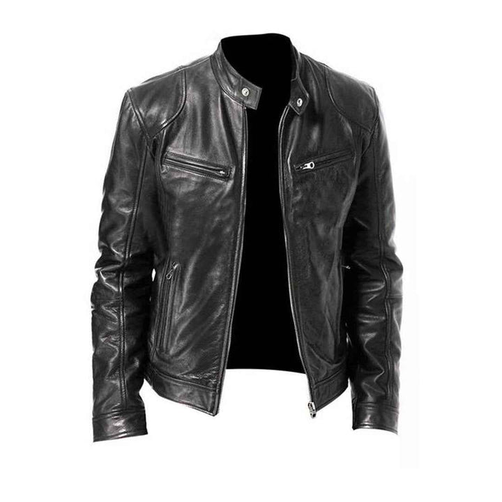 Men's Stylish Leather Jacket Black