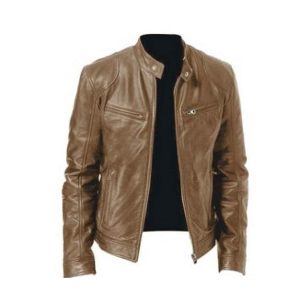 Men's Stylish Leather Jacket Camel