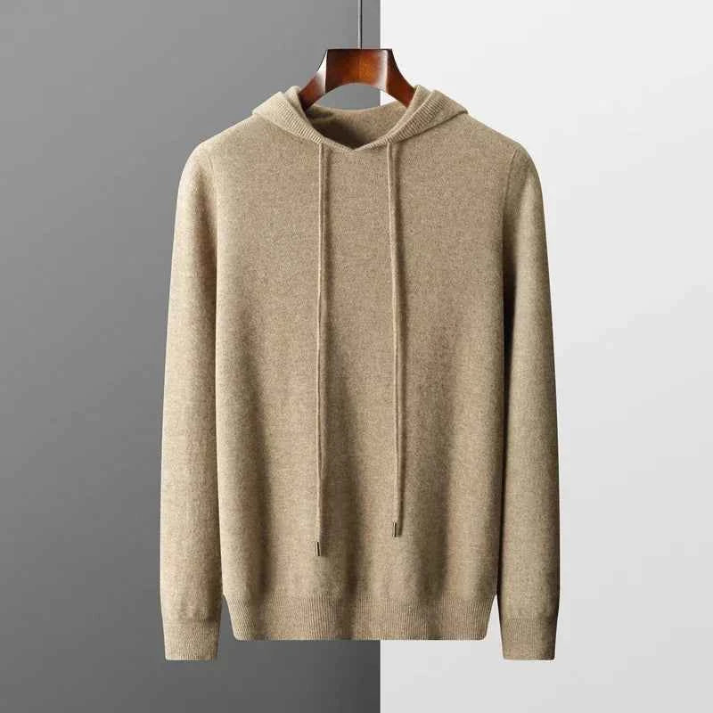 Men's Wool Hoodie - Stylish and Cozy Knitwear