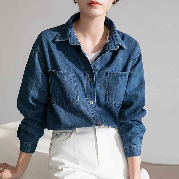 Women's Everyday Denim Shirt Blue