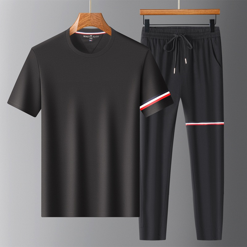 Italian Tracksuit Set for Men Deep Black