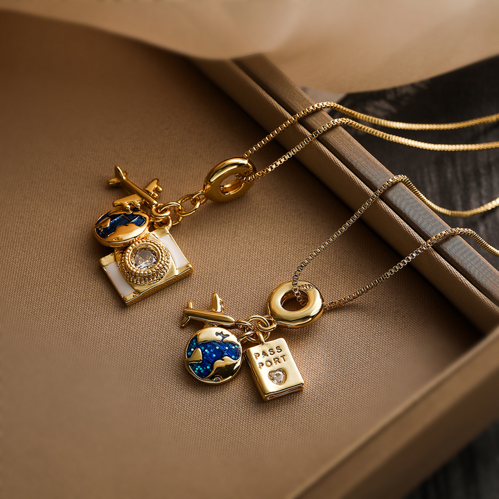 Travel-Inspired Charm Necklace