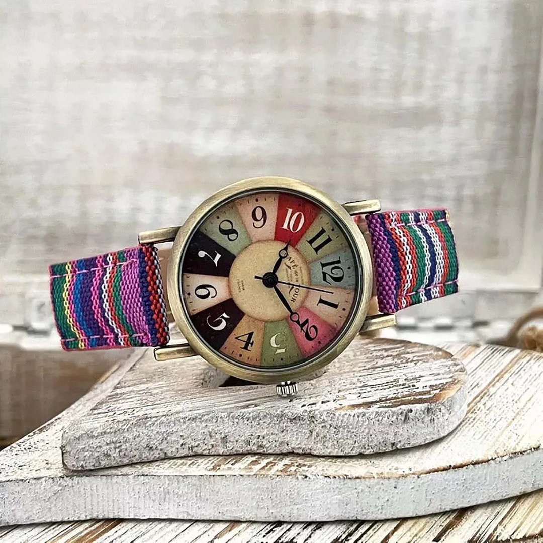 Classic Mosaic Timepiece Spring Stripe Horizon