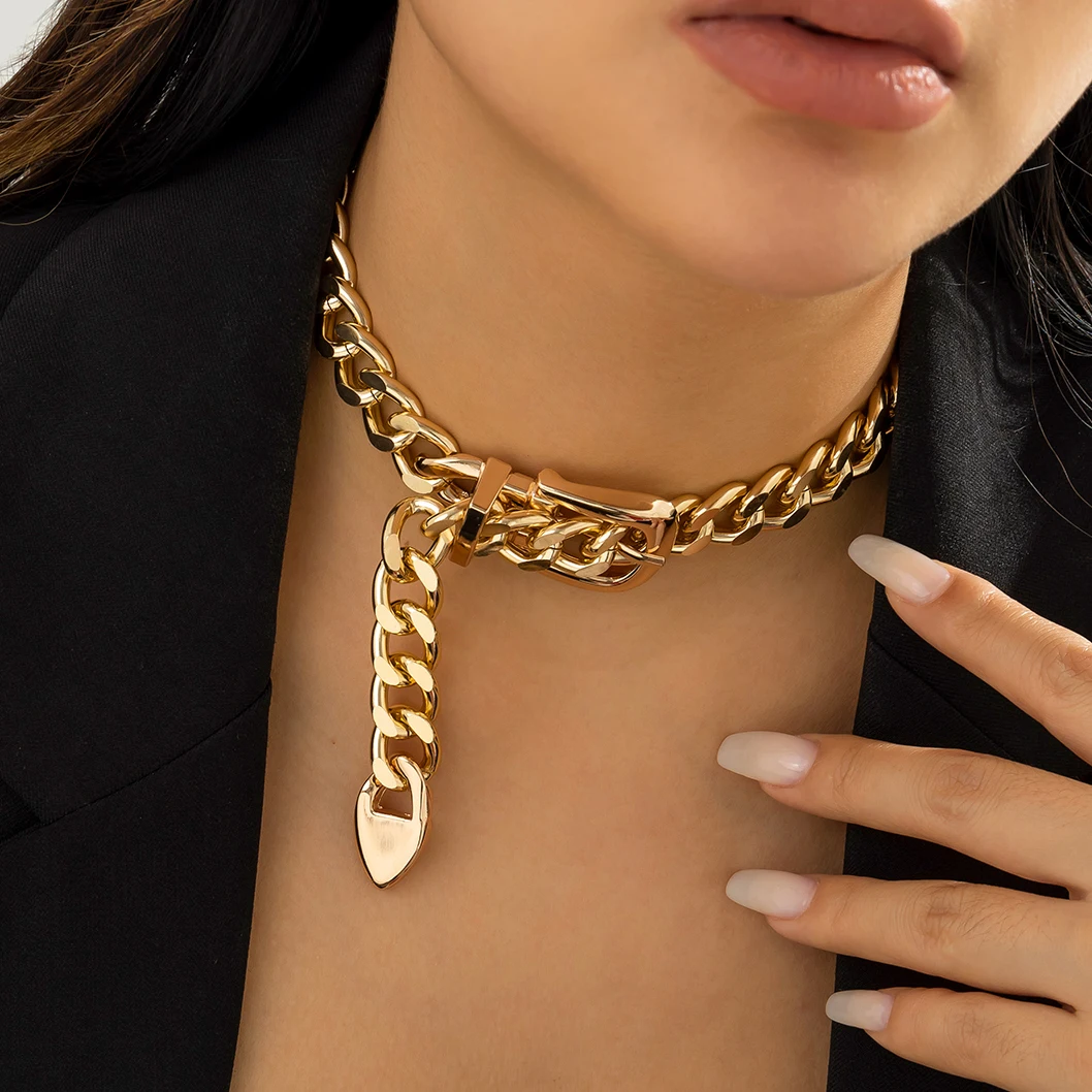 Elegant Radiance Chain Drop Necklace