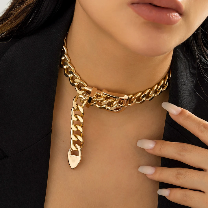 Elegant Radiance Chain Drop Necklace
