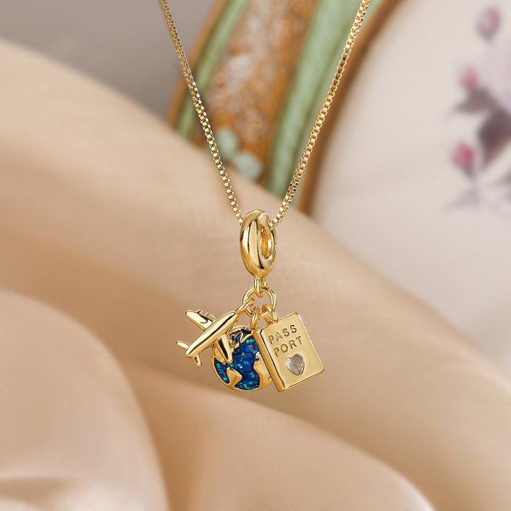 Travel-Inspired Charm Necklace