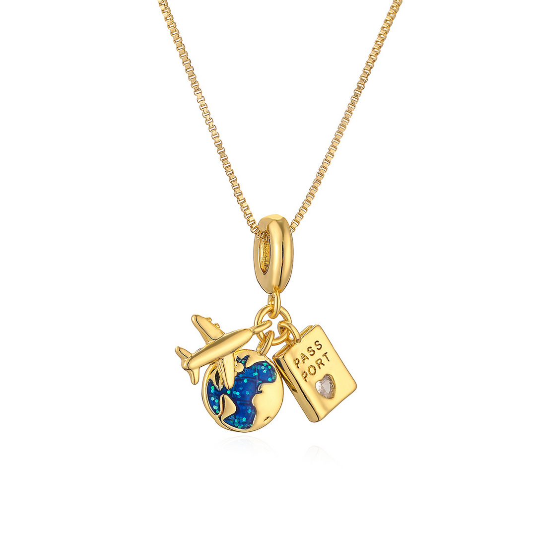Travel-Inspired Charm Necklace