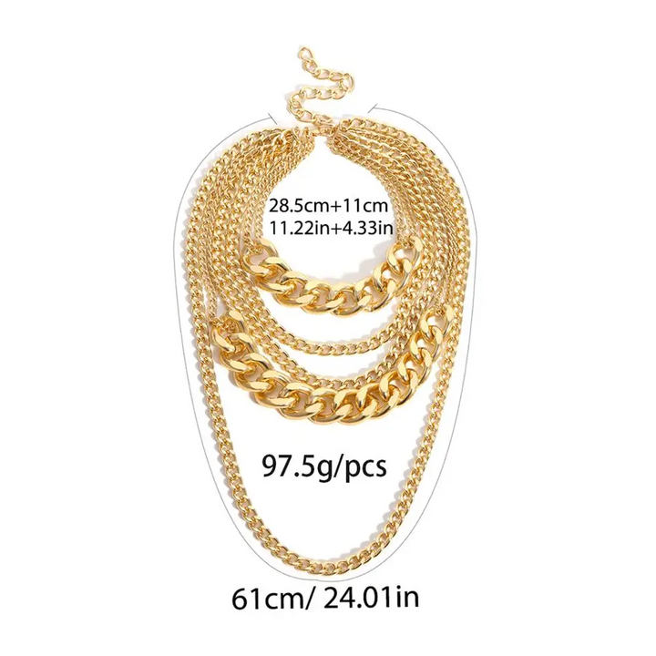 Elegant Layered Cascade Necklace
